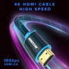 Maximm - Cable Hdmi 2.0 4k De Alta Velocidad (incluye Clips 2