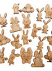 20 Conejos De Pascuas 5cm Fibrofacil Mdf Figura 1