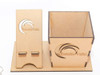 Portalápices Y Portacelular Escritorio Personalizados Mdf 3