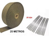 Fita Térmica Escapamento Termotape Titanium 20 Metros16 Zip 1