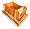 Rebanadora Pan Bambú Ajustable Cortador Cuchillo Inoxidable 0