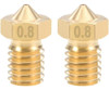 Uxcell 0.8mm 3d Impresora Nozzle Head M6 Reemplazo De Rosca 0