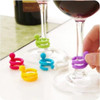 Marcador De Silicone Para Taca De Vinho + 1 Tampa De Garrafa 2