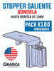 Soporte Stopper Grafica Saliente De Gondola X100u 1