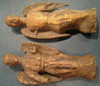 Par De Antigua Talla Madera Escultura Santo  Arcangel Angel 4