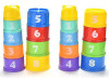 Pila Y Nido De Vasos De Plástico Arco Iris Torre Educativa A 3