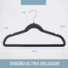 Perchas Terciopelo Kids Negras X 10 Unidades 5