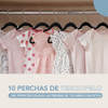 Perchas Terciopelo Kids Negras X 10 Unidades 6