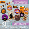 Kit Imprimible Halloween Desayuno Tags Circulos + Bolsita 0