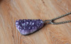 Amatista Violeta Bellísima Drusa Natural En Bruto - Collar 1