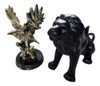 Kit Águia Decorativa + Leão Enfeite Rack Mesa Sala Top Decor 0