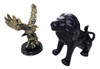 Kit Águia Decorativa + Leão Enfeite Rack Mesa Sala Top Decor 1