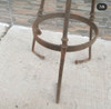Antigua Banqueta Asiento De Hierro Con Asiento De Arado 6