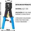 Alicate Prensa Crimpador Terminal Conetor Rj45 Profissional 5