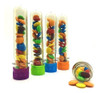 25 Tubos Golosineros 13cm Tapa Color Souvenir Cumples Candy 0