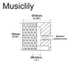 ~? Musiclily Pro 1/4  Perillas De Control Planas De Ajuste U 1