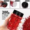 Brillo Holográfico Rojo Glitter Para Manualidades, 200g 1