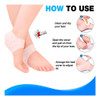 Talonera Talón Tobillera Almohadilla Pie Gel Silicona 1 Par 4