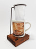 Mini Coador De Café Em Pano Individual Em Madeira Verniz 4