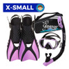 Diving Snorkel Set Silicio Negro  Morado M 1