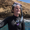 Diving Snorkel Set Silicio Negro  Morado M 4