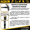 Martelo Carpinteiro 29mm Magnético  Emborrachado Com Cinto 1