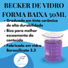 Copo Becker De Vidro Forma Baixa Graduado P/laboratório 50ml 2