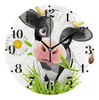 Hupery Cute Holstein Cow Reloj De Pared Silencioso Sin Ticta 0