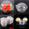 100x Clear Plastic Single Cup Cake Boxes Holder Muffin Case 2