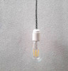 Colgante Vintage 1 Luz Con Cable Textil 3