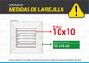 Rejilla De Ventilacion 10x10 Fija Negro - Retorno/extraccion 3