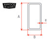 Caño Estructural Rectangular 60 X 40 X 1,25 Mm - 6 Mts - Ha 1