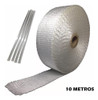 Fita Termotape Branca, Escapamento 10 Metros + 04 Zip Tie 1