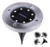 Foco Luz Solar Para Jardin Piso Embutir 8 Led 0
