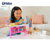 Muñeca Con Cafeteria Barbie + Accesorios Mattel Febo 5