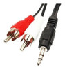Cable Audio Estéreo Auxiliar Mini Plug Jack A 2 Rca 1,50m 1