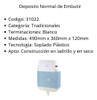 Ideal Deposito Embutir Normal Derecho Pvc Con Boton Plastico 1