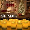 24pcs Flameless Velas A Pilas Velas Ligeras Del Té Led Parpa 0