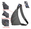 Mochila Senderismo Bandolera Una Tira Gris Impermeable 1