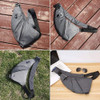 Mochila Senderismo Bandolera Una Tira Gris Impermeable 4