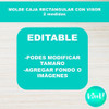 Kit Imprimible Molde Caja Rectangular Con Visor Editable 3