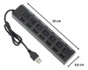 Hub Adaptador Usb 2.0 Multi 7 Portas Plug And Play Extensor 4
