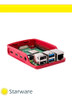 Gabinete Carcasa Raspberry Pi 4 Oficial Blanco Rojo Abs M2 3