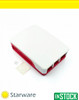 Gabinete Carcasa Raspberry Pi 4 Oficial Blanco Rojo Abs M2 5