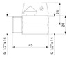 Mini Válvula Esférica 13mm ½ M-h Fv 0652-13 Llave Paso Cuota 1