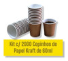 Copo De Papel Biodegradável Kraft 60ml Kit C/ 2000 Unidades 1