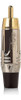 Plug Conector Rca Linha Ponta Gold 6mm - Prata 0