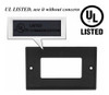 Vce 2pack Single Brush Wall Plate Black 3