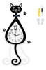 Reloj De Pared De Péndulo Grande, Decoración De Gato, Reloj 0