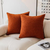 Funda De Almohada Aterciopelada  60x60 Rojizo 3